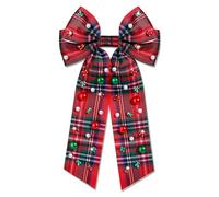 Fiocchi per capelli natalizi da donna, fiocco natalizio con renna e albero, fermagli per capelli in raso rosso verde fiocchi per capelli per vacanze invernali, accessori natalizi per costumi,