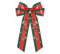 Fiocchi per capelli natalizi da donna, fiocco natalizio con renna e albero, fermagli per capelli in raso rosso verde fiocchi per capelli per vacanze invernali, accessori natalizi per costumi,