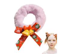 Fiocchi per capelli natalizi, Fiocchi natalizi per ragazze | Fermaglio per capelli di Natale in peluche con fiocchi natalizi per ragazze,Fermagli per capelli natalizi per ragazze, mollette nata