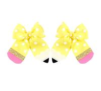 Fiocchi per capelli tipo per ragazze, 2 pezzi accessori | Motivo a pois per ritorno alla moda, per coda di cavallo, forcine per capelli