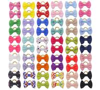 Fiocchi per cuccioli di piccola taglia mini elastici per cagnolini, accessori per la toelettatura degli animali domestici, 60 pezzi (30 paia), fiocchi per cuccioli per cani di piccola taglia