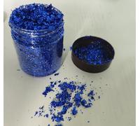 Fiocchi per doratura, fiocchi di lamina d'oro per resina, blu, rosso, viola, rosa, fiocchi di lamina metallica per la creazione di gioielli in resina, unghie, pittura, artigianato e slime (blu)