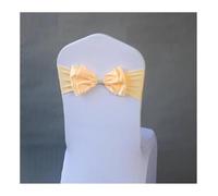 Fiocchi Per Sedia In Tulle 50 Pieces Wedding Decoration Spandex Chair Sash | Satin Ready Made Bow Tie Bands For Hotel Birthday Party Show Butterfly(PEACH)
