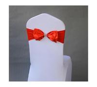 Fiocchi Per Sedia In Tulle 50 Pieces Wedding Decoration Spandex Chair Sash | Satin Ready Made Bow Tie Bands For Hotel Birthday Party Show Butterfly(RED)