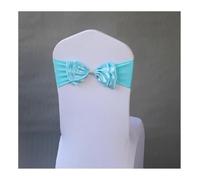 Fiocchi Per Sedia In Tulle 50 Pieces Wedding Decoration Spandex Chair Sash | Satin Ready Made Bow Tie Bands For Hotel Birthday Party Show Butterfly(Blue)