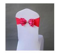 Fiocchi Per Sedia In Tulle 50 Pieces Wedding Decoration Spandex Chair Sash | Satin Ready Made Bow Tie Bands For Hotel Birthday Party Show Butterfly(FUCHSIA)