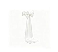 Fiocchi Per Sedia In Tulle Decorazione della fascia della sedia in raso | Cravatte a nastro decorative con fiocchi rosa da 6 pezzi for la festa di compleanno di matrimonio(6pcs - white)
