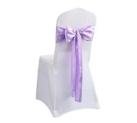 Fiocchi per sedie in raso Telai for sedia in raso Fiocco for da matrimonio Nastro con nodo Cravatte fai-da-te for decorazioni for sedie for banchetti di hotel for eventi feste(Light purple)