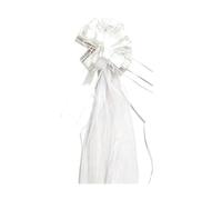 Fiocco a rete alla moda per eventi, feste, creato in un unico elegante per matrimoni, feste, feste di compleanno, versatile, come accento decorativo in salotti, corridoi o (bianco, 40 cm)