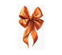 Fiocco arancione fluente bandiere casa cortile, 0,9 x 1,5 m banner di auguri stagione con occhielli interni ed esterni feste decorazioni per la casa