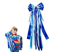 Fiocco blu scuro per borsa da scuola 60 x 20 cm per inizio anno | Grande nastro decorativo per borsa di caramelle per la scuola, decorazione per l'inizio della scuola per ragazzi e ragazze