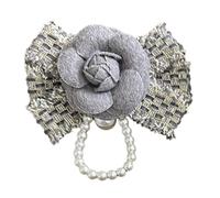 Fiocco Camelia Perle Breastpins Fiori Risvolto Pin Spilla Per Le Donne Versatile Tessuto Risvolto Pin Gioielli Alla Moda Abito Cappotto Spille Decor, Misura unica, come descritto