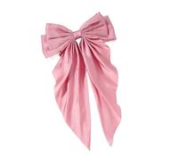 Fiocco capelli donna Chiffon Bow Hair Clip Women Large Bowknot Stain Hairpin Barrettes Girls Solid Color Ponytail Clip Hair Accessories Headwear matrimonio(Color-01)