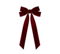 Fiocco Capelli Donna Clip for fiocchi in nastro for capelli in velluto bordeaux da 2 pezzi for donna Fiocco vintage marrone, nastri for tornanti Accessori for coda di cavallo(Color 9)