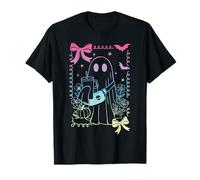 Fiocco Civetta Fantasma retrò caffè Pastello Goth Strega Maglietta