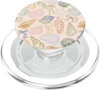Fiocco colorato con motivo a conchiglie marine in stile preppy estivo PopSockets PopGrip per MagSafe