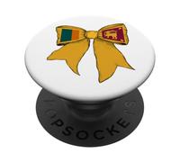 Fiocco con bandiera dello Sri Lanka Sri Lanka PopSockets PopGrip Adesivo