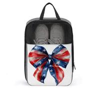 Fiocco con una bandiera americana modello scarpa borsa per viaggi uso quotidiano Anti-polvere Storage Carrier Golf Shoe Pouch