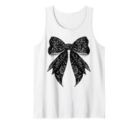Fiocco Coquette Nero Rosa Fiore Floreale Emo Goth Soft Grunge Canotta