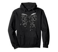 Fiocco Coquette Ragazza Modello Rose Rose Nere Felpa con Cappuccio
