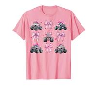 Fiocco da Bambina Monster Truck a 4 Ruote, Fuoristrada, Rosa, per Mamma Maglietta