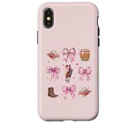 Fiocco da civetta Barrel Racer Barrel Racing Rodeo Girl Rosa Mom Custodia per iPhone X/XS