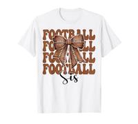 Fiocco da civetta Football Sis American Football Sister Girl Maglietta