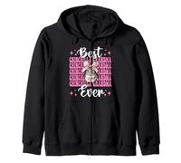 Fiocco da Civetta Rosa Best Chinchilla Grandma Ever Nana Felpa con Cappuccio