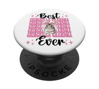 Fiocco da civetta rosa Best Chinchilla Grandma Ever Nana PopSockets PopGrip Adesivo