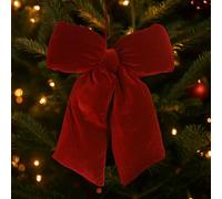 Addobbo Albero Di Natale Fiocco Rosso 36cm - Varzi il Natale dal 1956