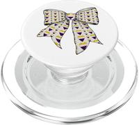 Fiocco di coquette LGBTQ a forma di cuore con bandiera non binaria PopSockets PopGrip per MagSafe