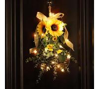 Fiocco di iuta artificiale da appendere alla parete, decorazione per la casa in fattoria, per il Ringraziamento e l'autunno, decorazione da appendere per festival del raccolto, decorazione rustica