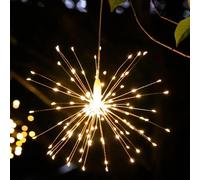 Fiocco di neve 120led scintille luminose decorazione albero di natale puntale ad