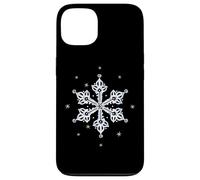 Fiocco di neve blu arte geometrica mistica invernale Custodia per iPhone 13