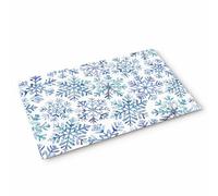 Fiocco Di Neve Blu Da Sogno Di Natale Zerbinomodernotappetino Antiscivololavabile In Lavatricetappeto Docciacucinainternoufficio40 X 60Cm
