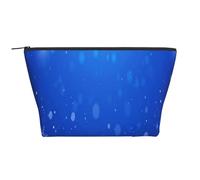 Fiocco di neve blu inverno Natale, Borsa da toilette Borsa per trucco Borsa per cosmetici Borsa da toilette da viaggio portatile