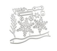 Fiocco di neve di Natale in metallo, stencil per scrapbooking, album di carta, template, stampi per fai da te, per artigianato