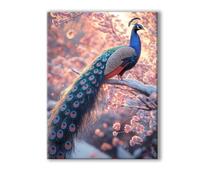 Fiocco di neve Dipingi con i Numeri Adulti Pavone Paint by Numbers, Colorare con i Numeri Adulti con Telaio, Kit di Pittura Acrilica Fai da Te per Principianti, Decora la Casa Regalo 100x150cm 0R-792