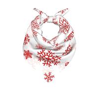 Fiocco di neve rosso Natale bianco,Sciarpa bandana per uomo e donna - Bandane eleganti e versatili per il collo e la testa
