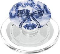 Fiocco Di Pizzo Immagine Preppy Ragazze Coquette Blu Floppy Orecchio Cani PopSockets PopGrip per MagSafe