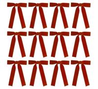Fiocco di velluto rosso vino, 12 fiocchi di velluto per albero di Natale, per decorare ghirlande, finestre, porte e pareti