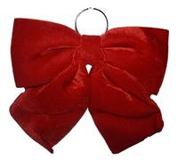 Fiocco grande in velluto cm 34 per decorazioni puntale albero di natale addobbi negozio ristoranti hotel -rosso