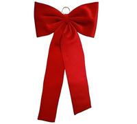 Fiocco grande in velluto rosso cm 112 per porta portoni entrata punta puntale per l'albero di natale ingressi ghirlanda fuoriporta lungo decorazione natalizia natale bar hotel