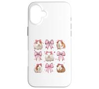 Fiocco in civetta con porcellino d'India per animali domestici, rosa, mamma Custodia per iPhone 16 Plus