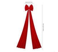 Fiocco in velluto per albero e decorazioni festive, design che misura 38 x 198 x 198 174 cm, aggiunge un tocco elegante alla decorazione natalizia (rosso)