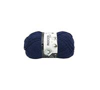 Fiocco Lame' Tre Sfere 100% Cotone Naturale Filato Insieme AD Un Capo di Lame' Tono su Tono per Un Effetto Glamour (50 Grammi, 125 Metri) (Blu)
