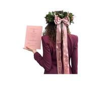 Fiocco Laurea Personalizzabile - Ricamata o Stampata - Nome e Data - Fiocco in Raso Artigianale Laurea - Idea Regalo - Pri Frog - Handmade - Made in Italy