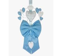 Fiocco Nascita Azzurro PERSONALIZZATO con NOME Ricamato Made in Italy