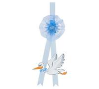 Fiocco nascita Cicogna piccola (20x40cm) Azzurro Fc ci p