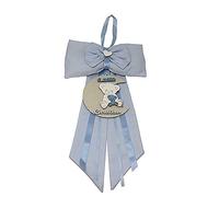 Fiocco nascita noah-design linea"Lieto evento". In cotone ed applicazioni personalizzabili in legno. Misure cm. 30x50 h